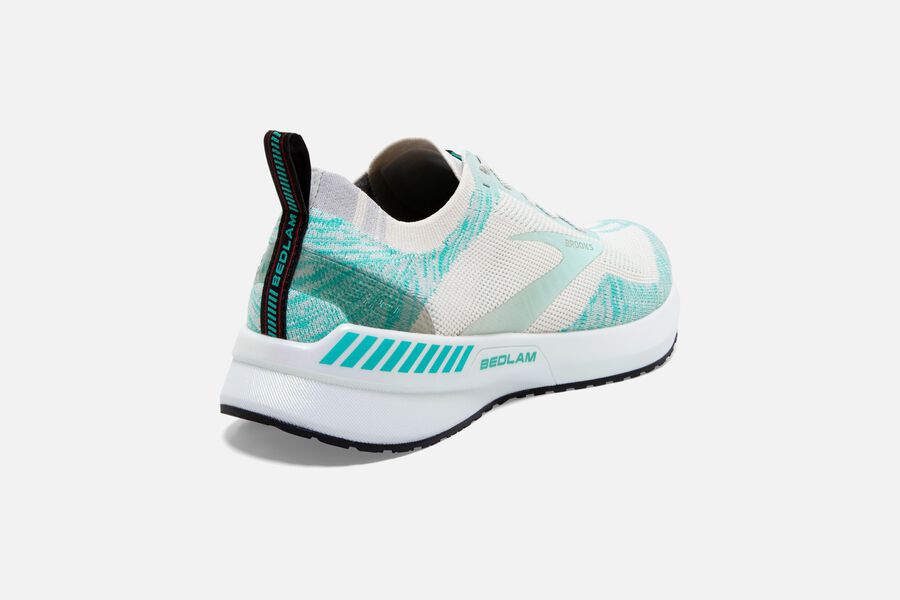 Brooks Bedlam 3 Road Loopschoenen Dames - Wit/Turquoise - 381495MLT